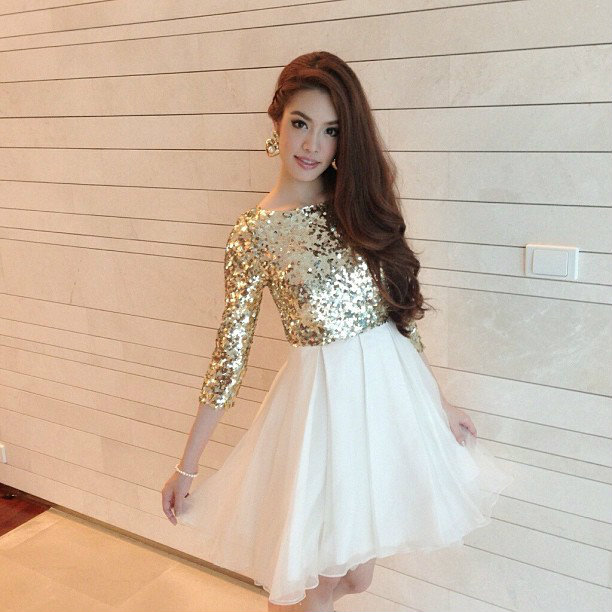 แฟชั่นสไตล์หวาน แบบฉบับของ "เกรซ กาญเกล้า" - เกรซ กาญเกล้า - แฟชั่นดารา - Celeb Style - สไตล์การแต่งตัว - ชุดเดรส