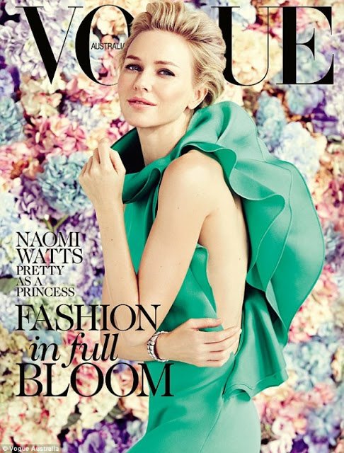 Naomi Watts xinh đẹp trên tạp chí Vogue Úc tháng 2