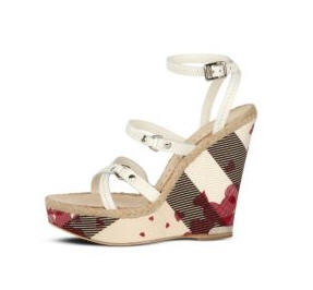 CONFETTI HEARTS WEDGE SANDALS - Burberry - Women's Shoes - Shoes
