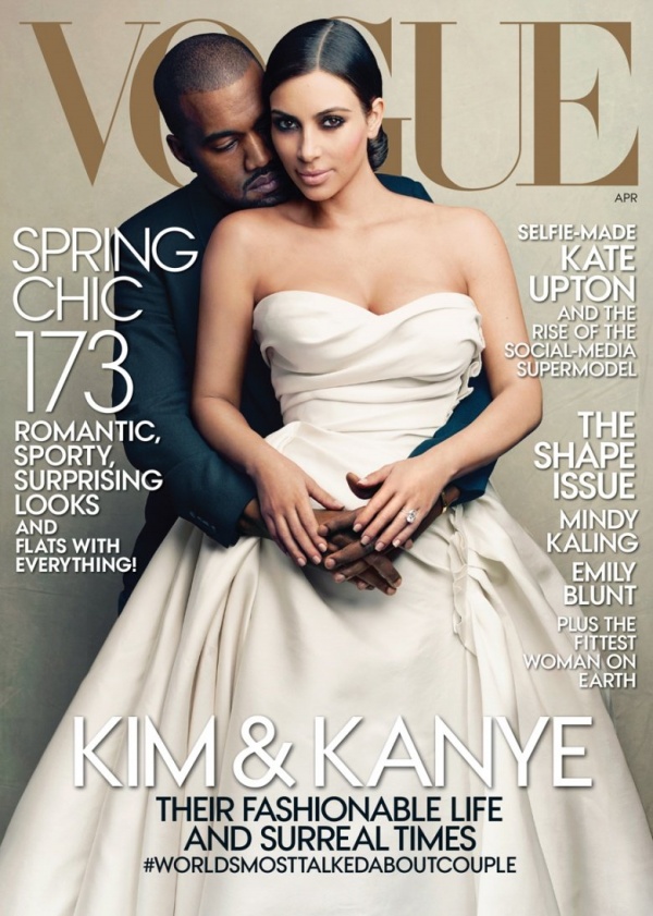 Kim Kardashian & Kanye West chụp ảnh cưới trên tạp chí Vogue - Kim Kardashian - Kanye West - Vogue - Tin Thời Trang - Sao - Phong Cách Sao