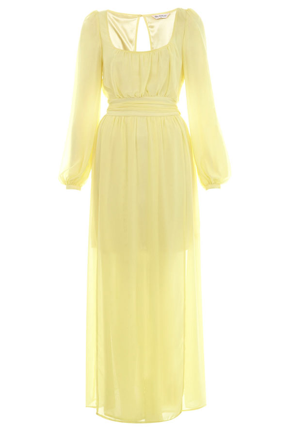 Yellow Long-Sleeved Dress