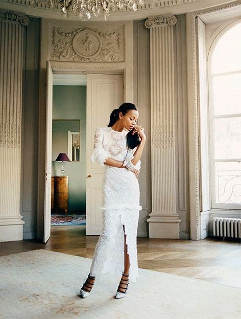 Zoe Saldana điệu đà cùng sắc trắng trên tạp chí The Edit tháng 3/2014 - Zoe Saldana - The Edit - Sao - Phong Cách Sao - Tin Thời Trang - Thời trang - Hình ảnh