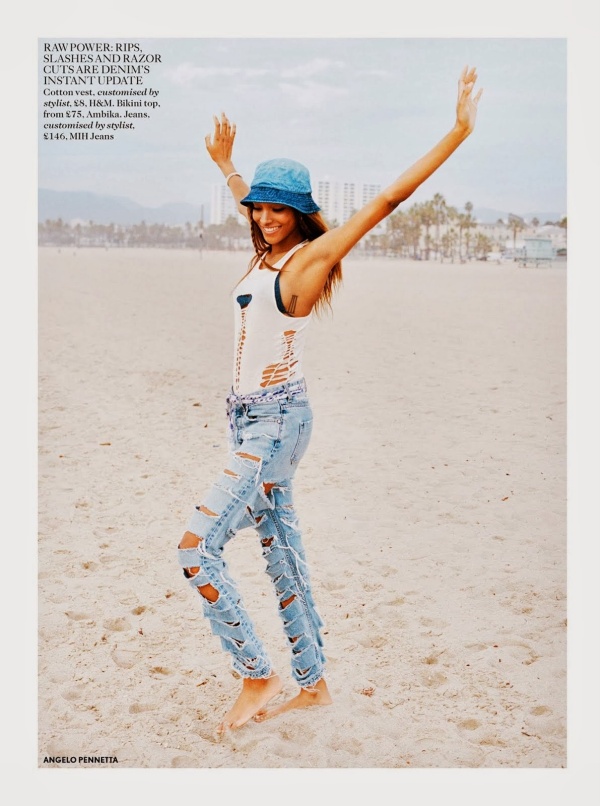 Jourdan Dunn bụi bặm cùng denim trên tạp chí Miss Vogue tháng 4/2014 - Người mẫu - Thời trang - Tin Thời Trang - Hình ảnh - Thời trang trẻ - Jourdan Dunn - Miss Vogue - Denim