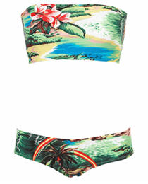Hawaii Scene Bandeau Bikini - Topshop - Swimsuit