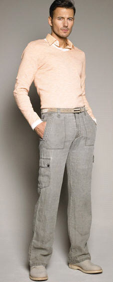 Striped Sweater & Cargo Pants - Giorgio Armani - Men' Wear