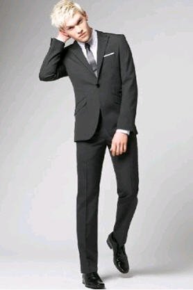 Limited Collection Grey Stripe Single Breasted 1 Button Suit
