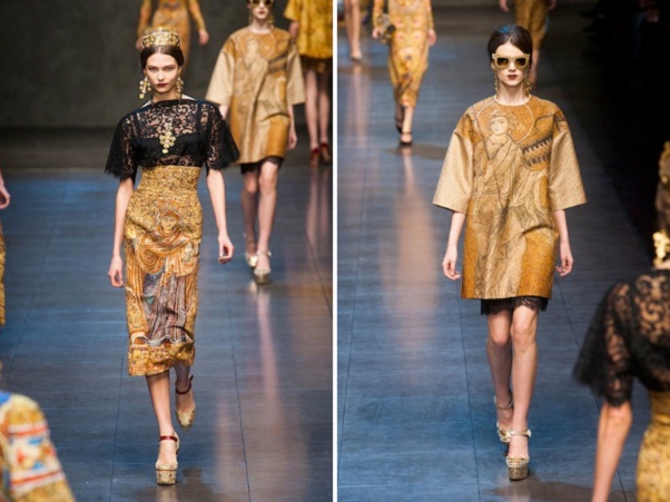 ความอลังการ!! Dolce&Gabbana Gets Regal, Religious for Fall 2013 - แฟชั่นคุณผู้หญิง