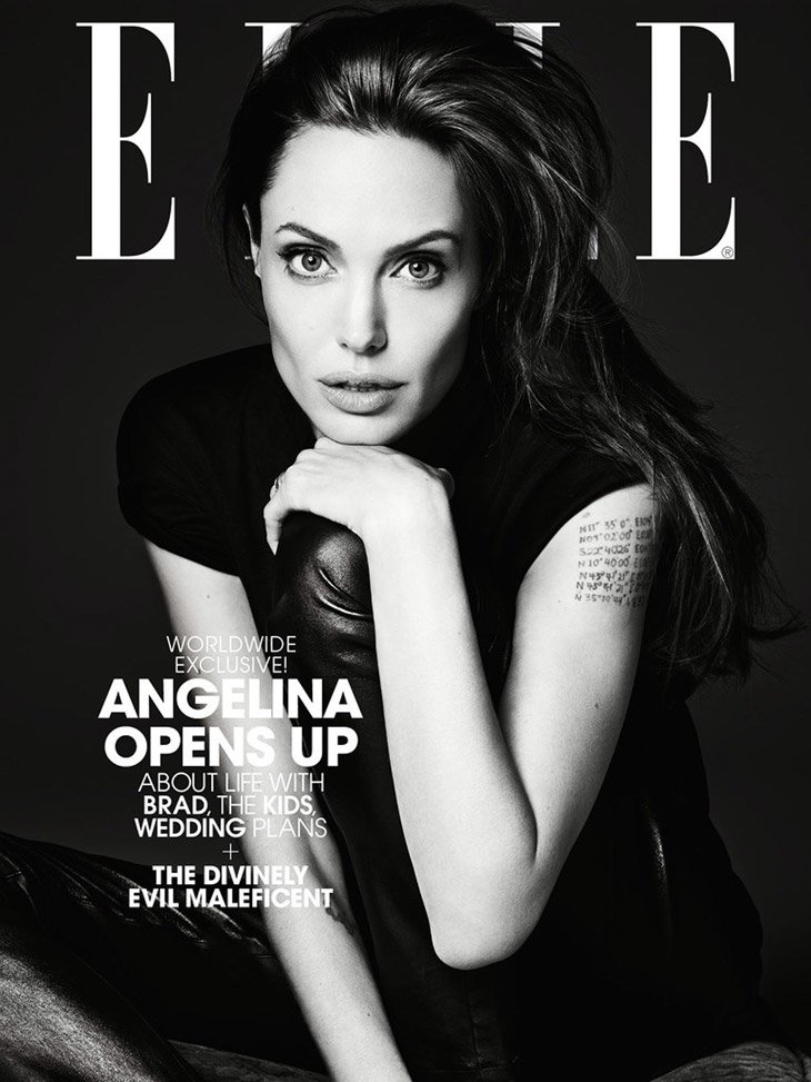 Angelina Jolie sắc sảo cùng sắc đen trên tạp chí Elle Mỹ tháng 6/2014