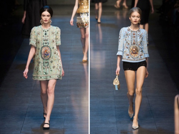 ความอลังการ!! Dolce&Gabbana Gets Regal, Religious for Fall 2013 - แฟชั่นคุณผู้หญิง - เทรนด์ใหม่ - แฟชั่นโชว์ - Dolce&Gabbana