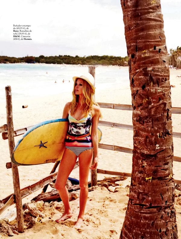 Heide Lindgren sành điệu cùng thời trang lướt ván trên tạp chí Elle Tây Ban Nha tháng 5/2014 - Heide Lindgren - Elle Tây Ban Nha - Người mẫu - Thời trang - Hình ảnh - Tin Thời Trang - Thời trang nữ - Đi biển