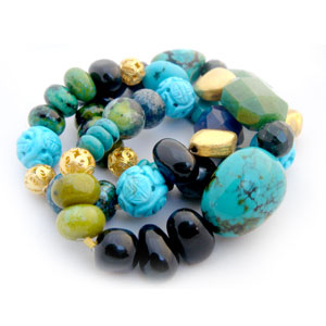 Stretch Bracelets with Assorted Beads - Michelle Roy - Bracelets - Jewelry
