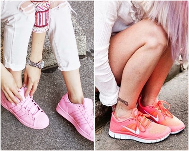 แฟชั่นรองเท้าผ้าใบสีชมพูหวาน ๆ ที่สาว ๆ ต้องไม่พลาด !!! - รองเท้าผ้าใบสีชมพู - รองเท้า - แฟชั่นรองเท้า - แฟชั่นผู้หญิง - แฟชั่นวัยรุ่น