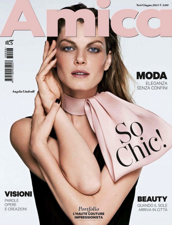 Angela Lindvall Trên Trang Bìa Tạp Chí Amica Ý Tháng 6/2013 - Amica Ý - Tạp chí - Angela Lindvall - Người mẫu - Trang bìa