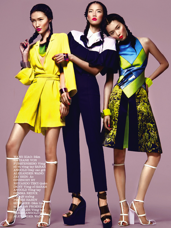 'True Colours' March Cover Story of Elle Vietnam Magazine - Jae Yi Shin - Wang Xiao - Sung Hee Kim - Elle Vietnam - Model - Fashion News
