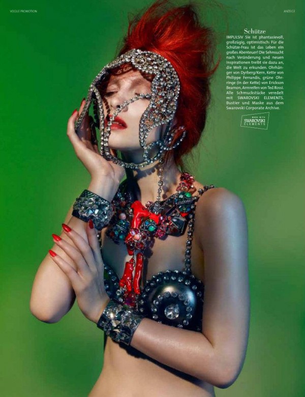German Vogue: Girls of the Zodiac in Swarovski - Women's Wear - Fashion - Zodiac - Swarovski - German Vogue - photo