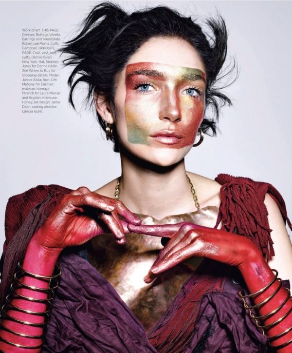 Xì-Tai Makeup "Thú Vị" Trên Tạp Chí Harper’s Bazaar Mỹ Tháng 3/2014 - Janice Alida - Người mẫu - Tin Thời Trang - Thời trang - Hình ảnh - Tạp chí - Làm đẹp - Trang điểm