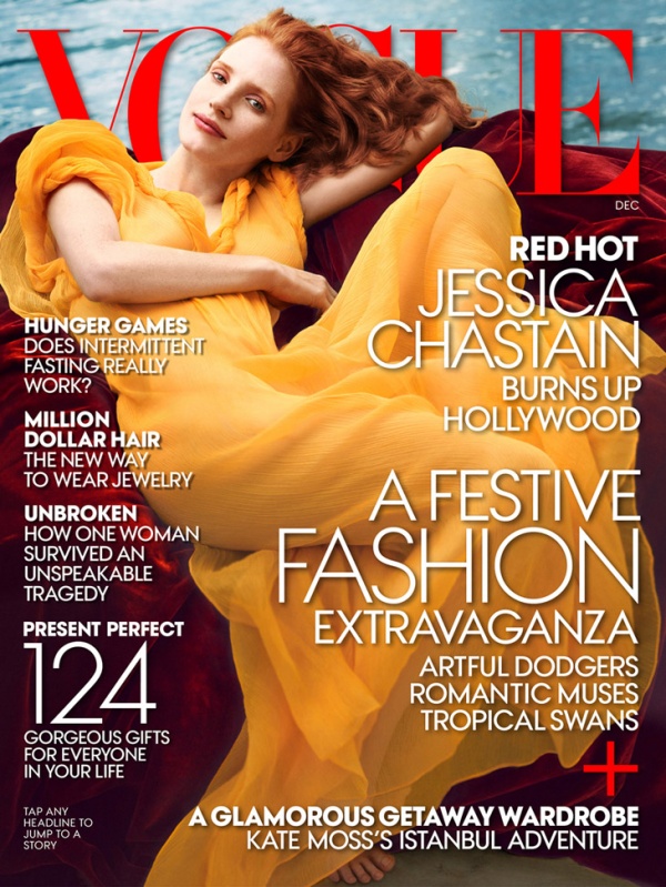 Jessica Chastain đẹp thuần khiết trên tạp chí Vogue Mỹ tháng 12/2013 - Jessica Chastain - Thời trang - Tin Thời Trang - Phong Cách Sao - Vogue Mỹ