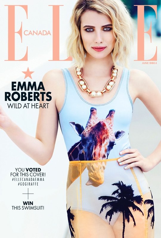 Emma Roberts xinh như mộng trên tạp chí Elle Canada tháng 6/2014