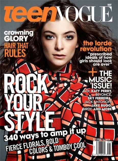Lorde lên bìa tạp chí Teen Vogue tháng 5/2014
