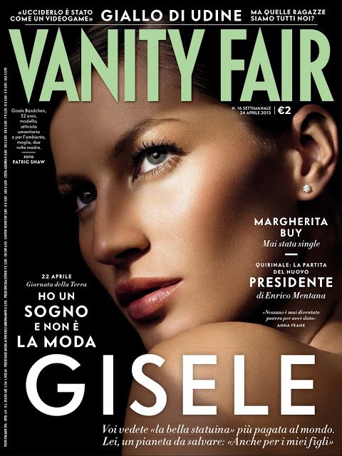 Gisele Bündchen az olasz Vanity Fair áprilisi címlapján [FOTÓ]