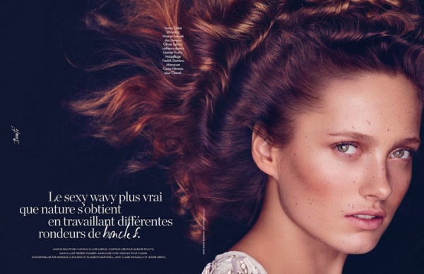 Karmen Pedaru khoe sắc trên tạp chí Elle Pháp tháng 3/2014 - Người mẫu - Hình ảnh - Làm đẹp - Make-up - Trang điểm - Tóc - Thư viện ảnh