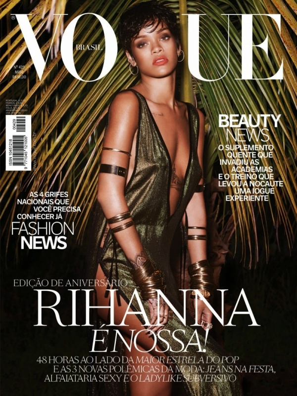 Rihanna tóc ngắn cá tính trên tạp chí Vogue Brazil tháng 5/2014 - Rihanna - Vogue Brazil - Thời trang - Hình ảnh - Phong Cách Sao - Sao - Tin Thời Trang