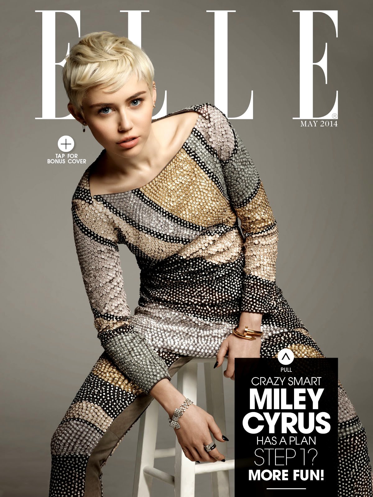 Miley Cyrus diện thời trang Marc Jacobs trên bìa tạp chí Elle Mỹ tháng 5/2014