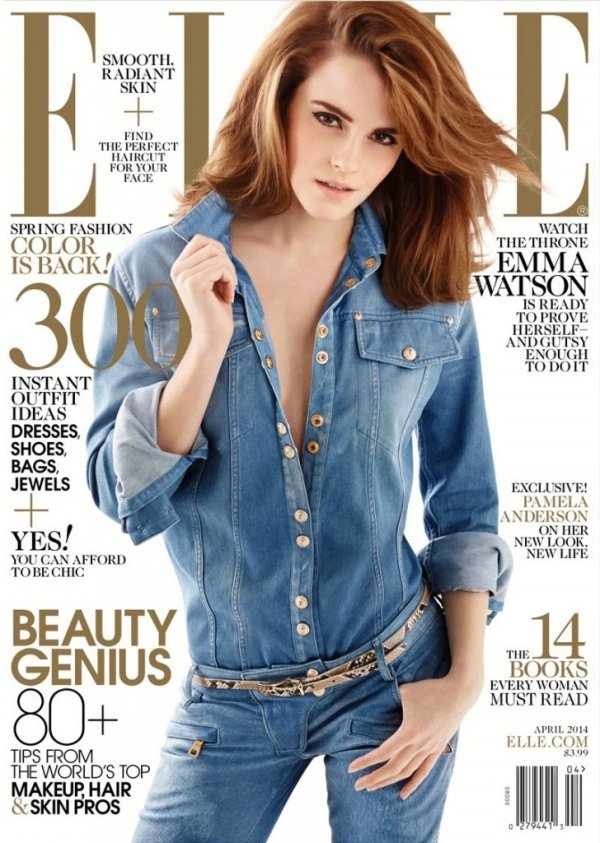 Emma Watson sành điệu trên bìa tạp chí Elle Mỹ tháng 4/2014