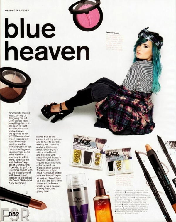 Demi Lovato khoe tóc xanh cá tính trên tạp chí Nylon Mỹ tháng 1/2013 - Demi Lovato - Nylon Mỹ - Phong Cách Sao - Tin Thời Trang - Hình ảnh