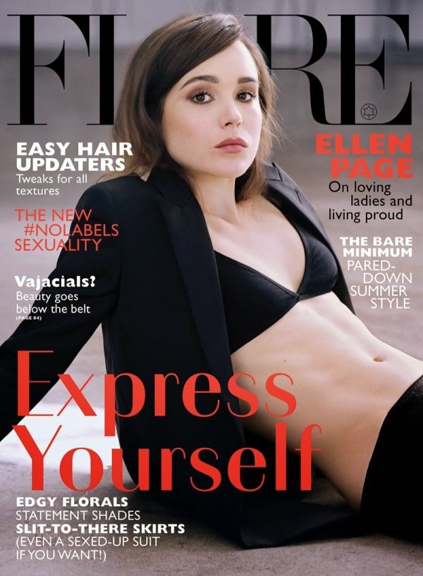 Ellen Page khoe bụng phẳng eo thon trên tạp chí Flare tháng 5/2014