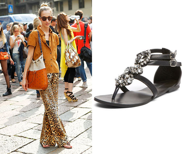 Mix trang phục chất hơn cùng sandal đính đá lấp lánh - Thời trang nữ - Tư vấn - Xu hướng - Thời trang - Giày dép - Xuân/Hè 2013 - Sandal đính đá