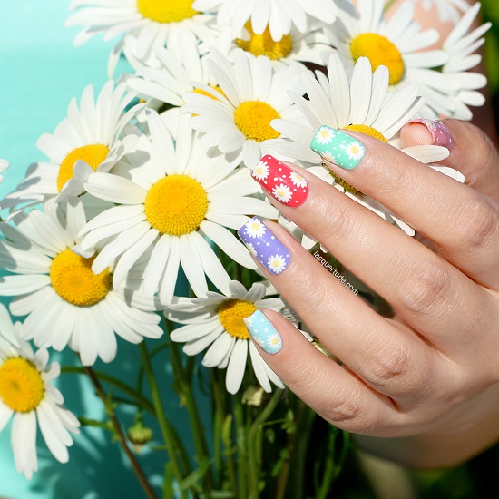 น่ารักใสๆ รวมไอเดียเล็บดอกเดซี่ Daisy Nails Art' - เพ้นท์เล็บ - เทรนด์ใหม่