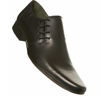 Black Pointed Side fastening Lace Up Shoes - Burton - Shoes - Men's Shoes