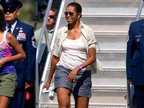 First lady’s shorts draw some long, hard looks