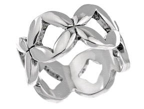 Silver Petal Link Ring