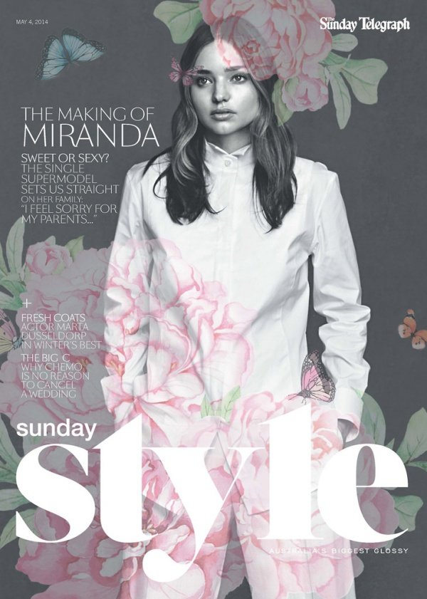 Miranda Kerr nhẹ nhàng mà cuốn hút trên tạp chí Sunday Style
