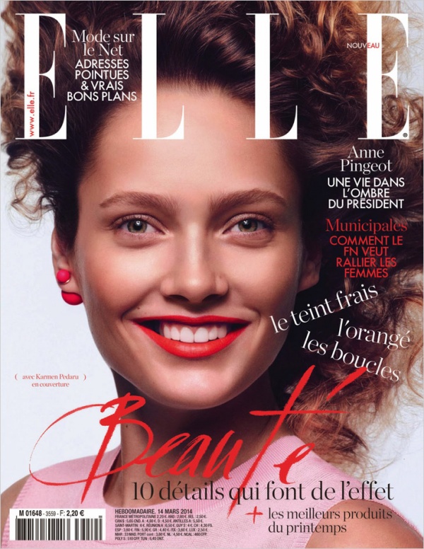 Karmen Pedaru khoe sắc trên tạp chí Elle Pháp tháng 3/2014 - Người mẫu - Hình ảnh - Làm đẹp - Make-up - Trang điểm - Tóc - Thư viện ảnh - Elle Pháp - Karmen Pedaru