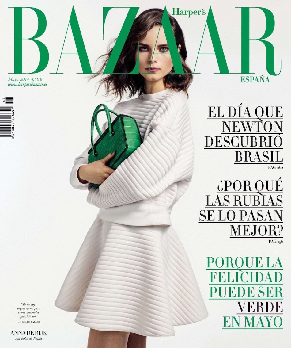 Anna de Rijk Chụp Ảnh Bìa Cho Tạp Chí Harper's Bazaar Tây Ban Nha Tháng 5/2014