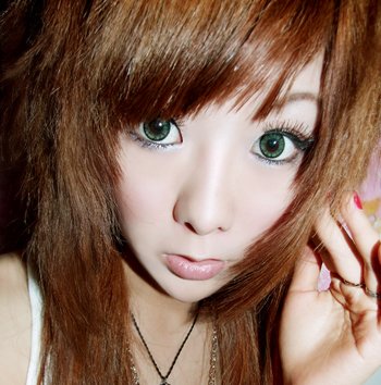 Girls Get the Anime Look with Extra-Wide Contact Lenses