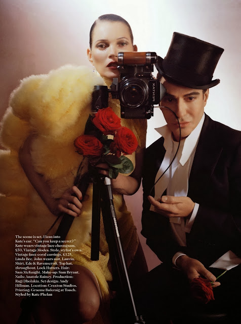 Kate Moss & John Galliano Star for Vogue UK December 2013 Issue [PHOTOS] - Kate Moss - John Galliano - Vogue UK - Model - Fashion - Fashion News - Designer - Photo