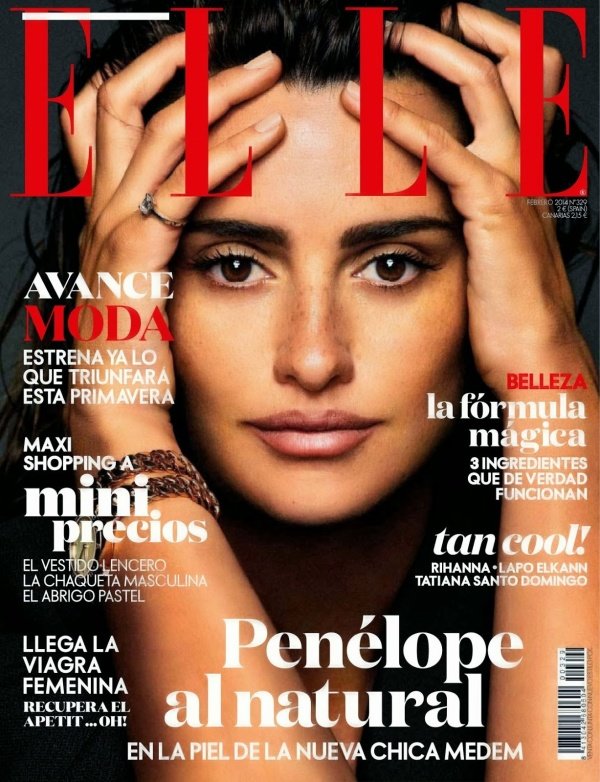 Penelope Cruz lên bìa tạp chí Elle Tây Ban Nha tháng 2/2014