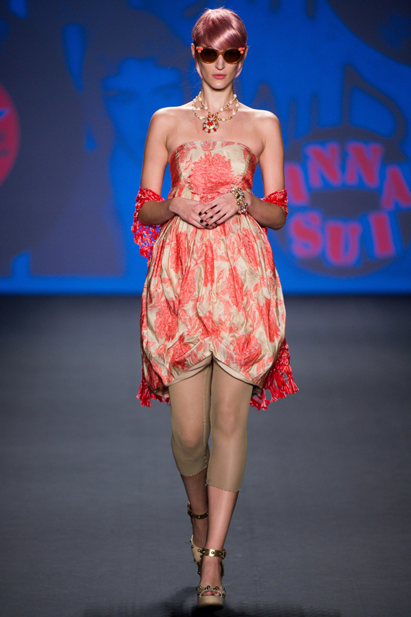 Mixed Prints and Sweet Colored Hair At Anna Sui Spring 2013 Fashion Show - Anna Sui - Fashion - Designer - Spring 2013 - Collection - Fashion Show