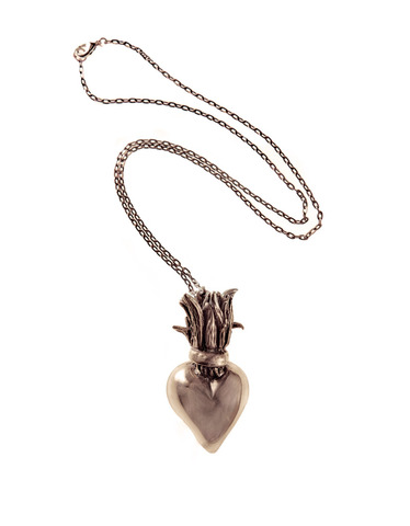 Small Sacred Heart Necklace  $250.00 USD
