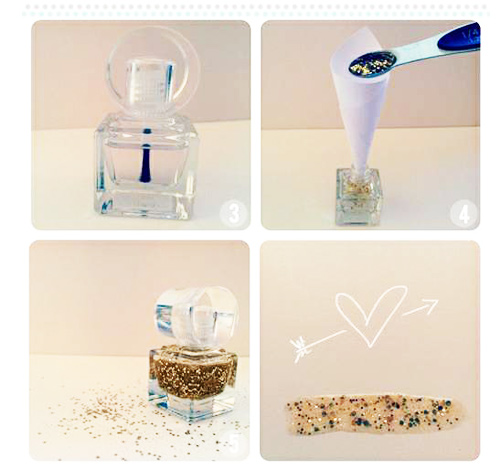 กากเพชรทาเล็บแบบ DIY ระยิบระยับจับใจ - แฟชั่นเล็บ - ยาทาเล็บ - ประกายกากเพชร - วิธีทำยาทาเล็บ - DIY