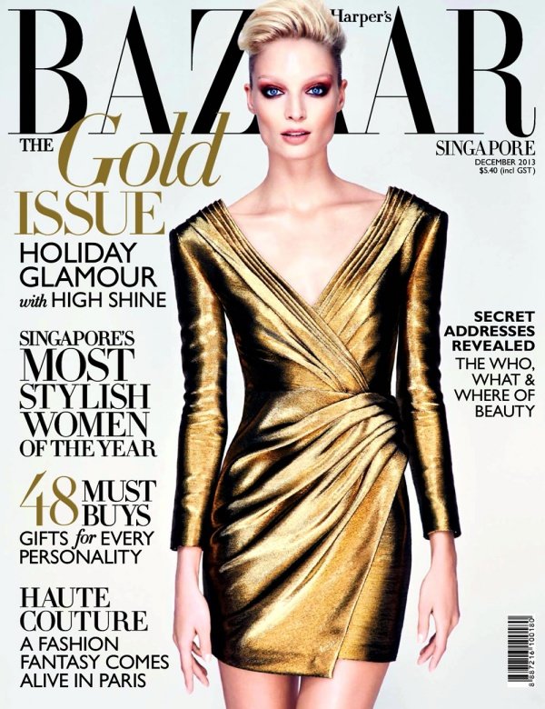 Melissa Tammerijn khoác hàng hiệu trên tạp chí Harper’s Bazaar Singapore tháng 12/2013