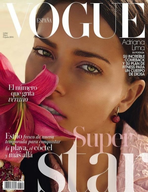 Adriana Lima ‘nóng bỏng’ cùng sắc hồng trên tạp chí Vogue Tây Ban Nha tháng 5/2014