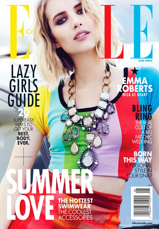 Emma Roberts đẹp như mộng trên tạp chí Elle Canada tháng 6/2014 - Emma Roberts - Elle Canada - Thời trang - Thời trang nữ - Sao - Phong Cách Sao - Tin Thời Trang