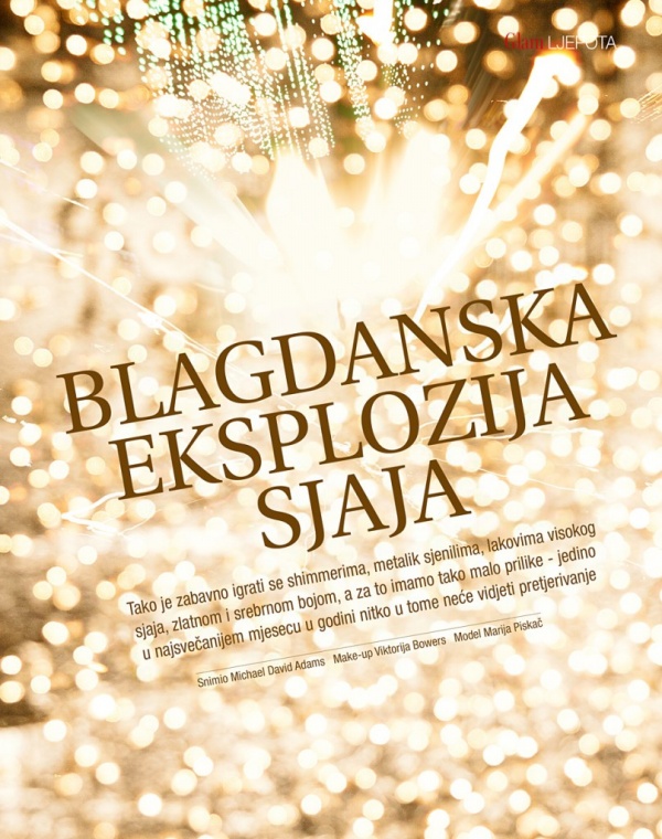 Marija Piskac với kiểu trang điểm lấp lánh trên tạp chí GloriaGlam Croatia tháng 12 - Marija Piskac - Trang điểm - Thư viện ảnh - Tạp chí GloriaGlam - Người mẫu - Tin Thời Trang