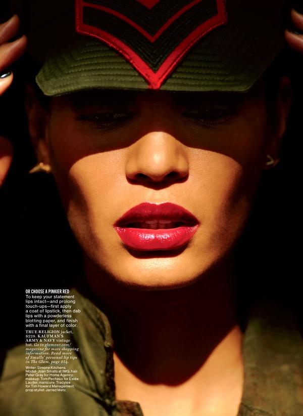 Joan Smalls ngầu với phong cách lính trên tạp chí Glamour Mỹ tháng 5/2014 - Joan Smalls - Làm đẹp - Trang điểm - Người mẫu - Hình ảnh