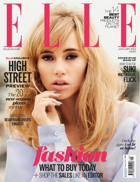 Suki Waterhouse nhẹ nhàng trên tạp chí Elle Anh tháng 1/2014